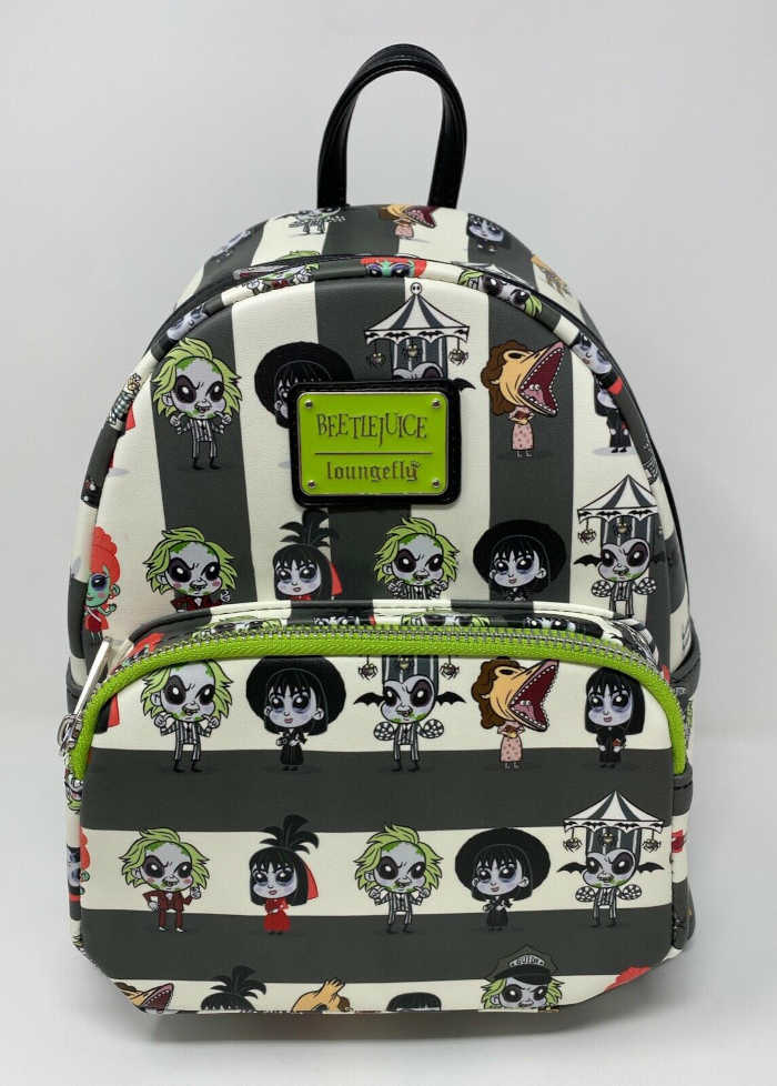 Loungefly Beetlejuice Chibi All Over Print BTJBK0006 Mini Backpack ...